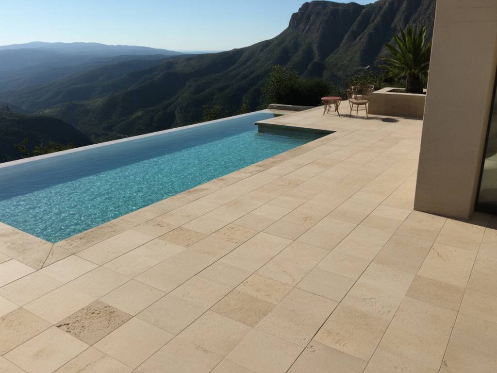 Travertin 2 cm : l’atout robustesse pour vos sols et terrasses extérieurs