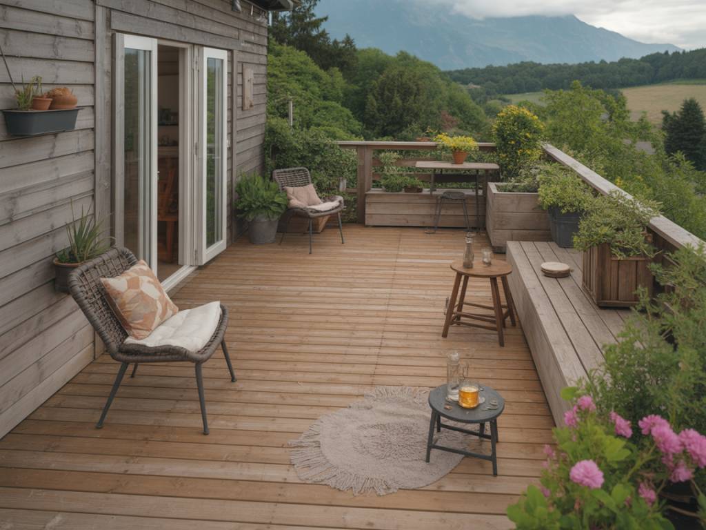 Dalle terrasse effet bois : allier chaleur du bois et résistance du grès